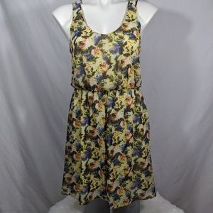 Floral lush strappy back dress